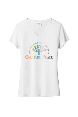 Orchard Place All Welcome White V Neck
