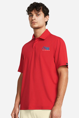 Under Armour Recycled Polo Black Red White