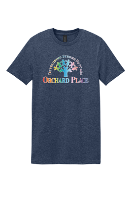 Orchard Place All Welcome T Shirt Heather Navy
