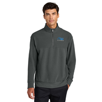 Mercer Mettle Linear Texture Quarter Zip Storm Grey