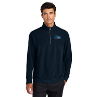 Mercer Mettle Linear Texture Quarter Zip Night Navy