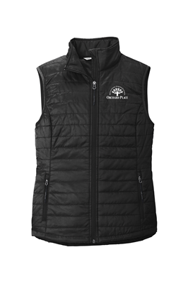 Ladies Deep Black L851 Puffy Vest