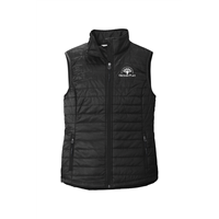Ladies Deep Black L851 Puffy Vest