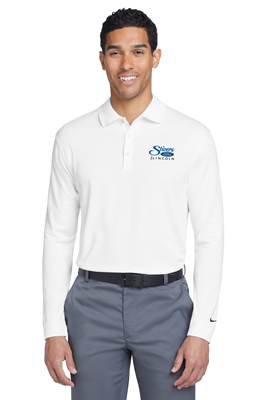 Nike Long Sleeve Dri-FIT Stretch Tech Polo White