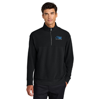 Mercer Mettle Linear Texture Quarter Zip Deep Black