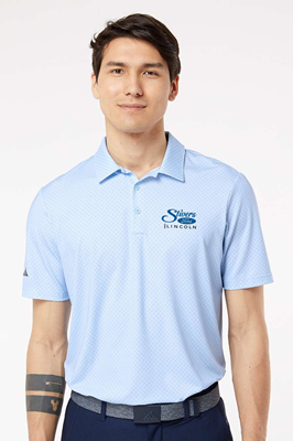 Adidas Diamond Dot Print Polo Glow Blue White Navy